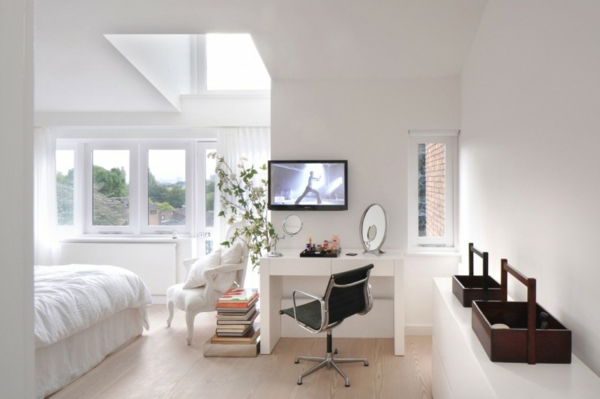 interior design im skandinavischen stil schminktisch mit ergonomischem sessel