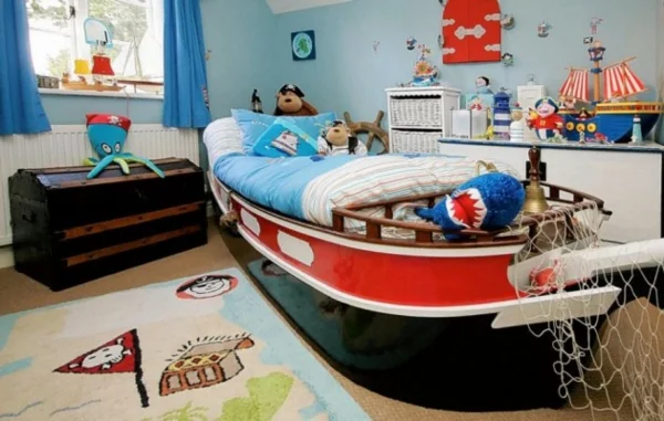 kinderbetten tolle designs tolles schiff piraten motive