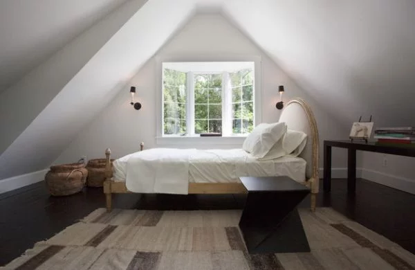 kleine schlafzimmer kreativ gestalten jute aufbewahrungskörbe wollteppich