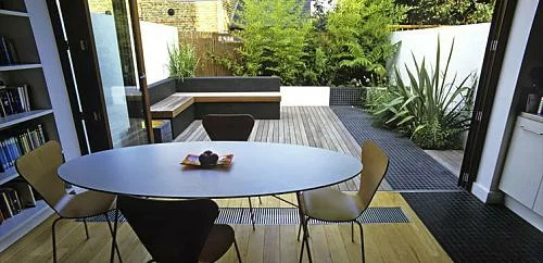 kleine urbane Garten Designs holz stuhl tisch oval
