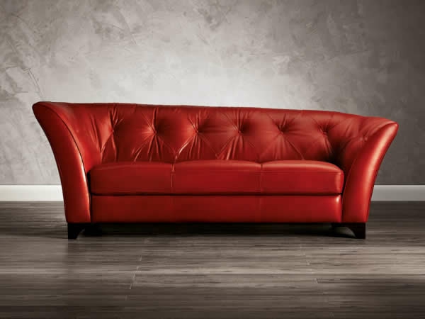 luxus designer sofa in kardinal rot