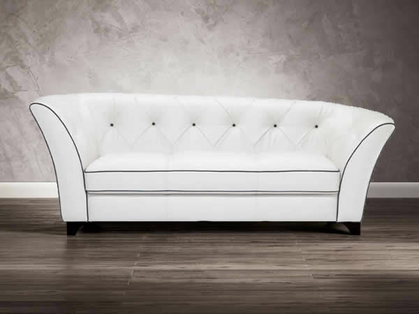 luxus designer sofa in schneeweiß asymmetrisch