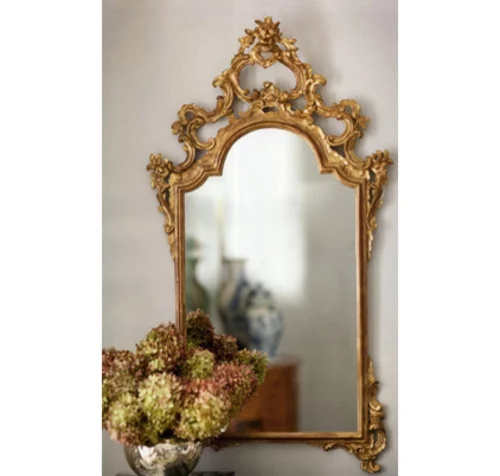 luxus mit blattgold dekoration filigraner spiegelrahmen im barockstil