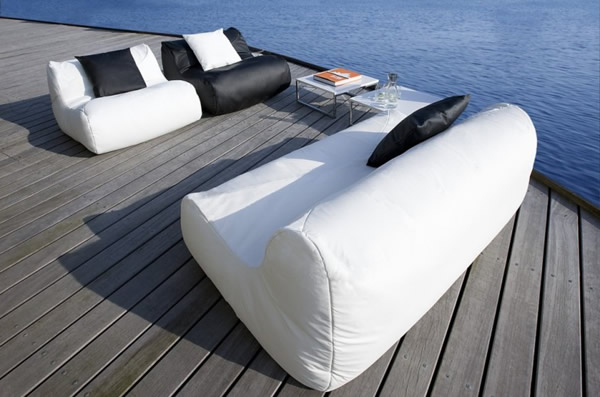 moderne möbel für ihre terrasse kuschelweich schwarz weiß