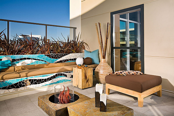 moderne möbel für ihre terrasse mit mosaik nautisches ambiente