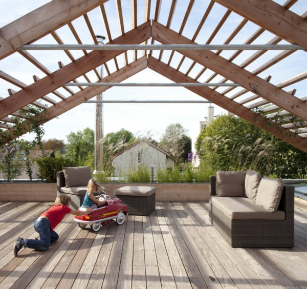 nachhaltige architektur dach terrasse umweltfreundlich design