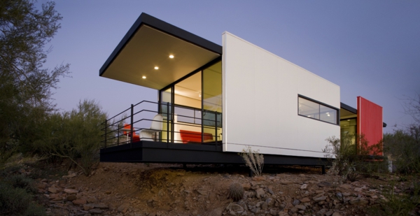 nachhaltige architektur gebäude fassade fertighaus außenbereich