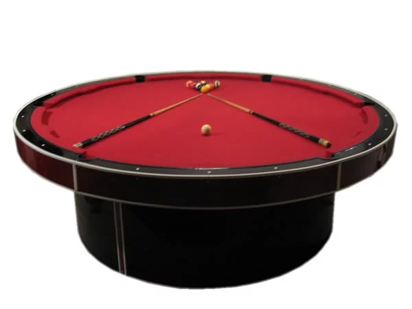 pool billardtische rund in schwarz rot