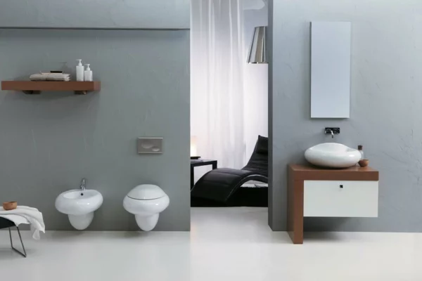 praktische Einrichtungsideen fürs Badezimmer regal wand spiegel
