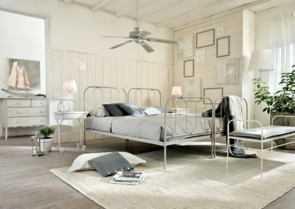 schlafzimmer designs mit natürlichem flair weißer sisalteppich