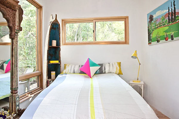 strahlende Farben im Interior Design schlafzimmer kompakt originell
