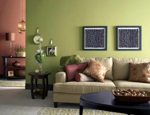 umweltfreundliche Reinigung für Ihr Haus grün wandgestaltung sofa kissen