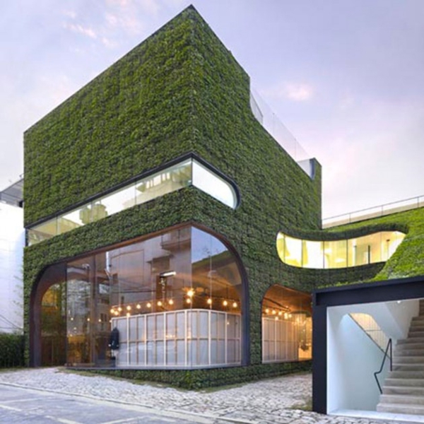 unglaubliche vertikale gärten modern mit viel glas
