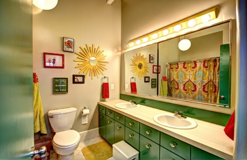 Design und Mode der 70er toilette wand gemälde attraktiv badezimmer waschschrank