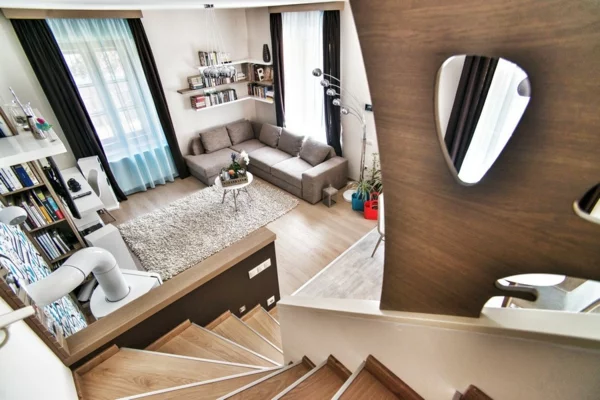  Apartment mit maßgefertigtem Interior Design treppe geländer