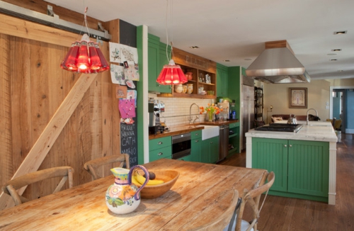 Klassische praktische Kreidetafel zu Hause rustikal holz einrichtung küche
