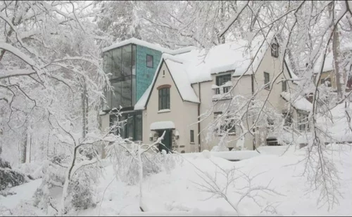 Kupfer in der Architektur fassade edelrost attraktiv winter haus