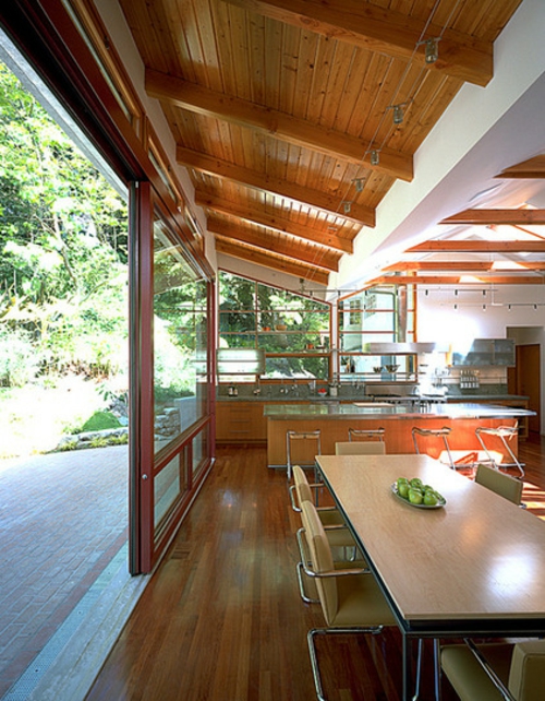 Moderne Terrasse gestalten holz gartenmöbel esszimmer esstisch stühle