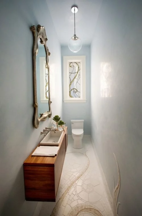 Ornamentale Kunst beim Interior Design wandspiegel glas ballon wc waschbecken