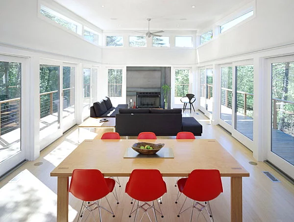 Rote Möbel Designs möglichkeiten ideen innovativ stühle esstisch wohnzimmer