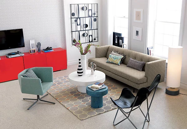 Rote Möbel Designs wohnzimmer einrichtung sofa traditionell couchtisch
