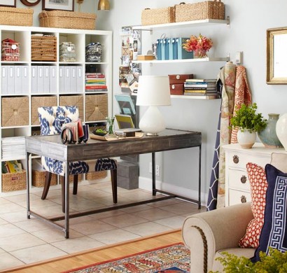 Schicke Wohnzimmer Ideen und Homeoffice Organisationssystem