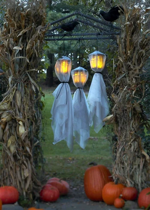 außenbereich deko halloween ideen selber machen DIY laternen