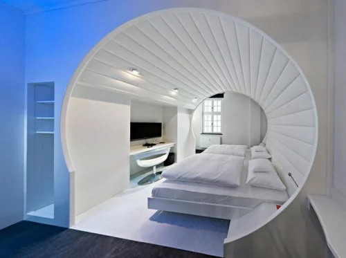 außergewöhnliche Schlafzimmer Designs kompakt raum gepolstert decke