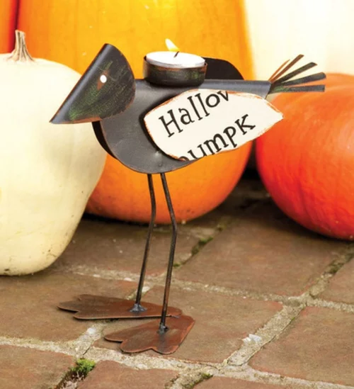 beliebte halloween dekorationen vogel kerzenständer