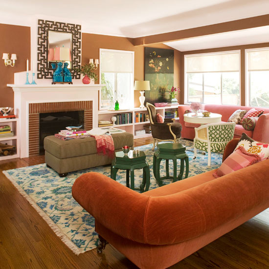die perfekte farbpalette im wohnzimmer grasgrüne elegante beistelltische