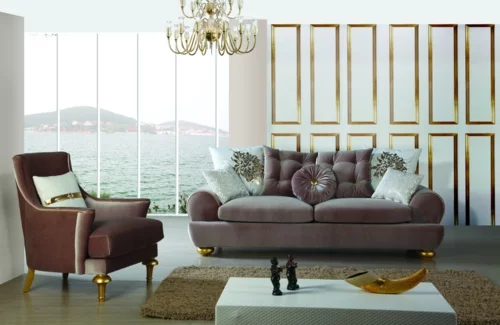 elegante Wohnzimmer Möbel elegant sessel sofa leder samt 