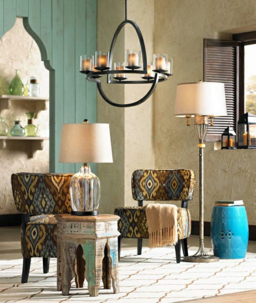 Elegante Farbgestaltung zu Hause orientalisch ornamente stühle