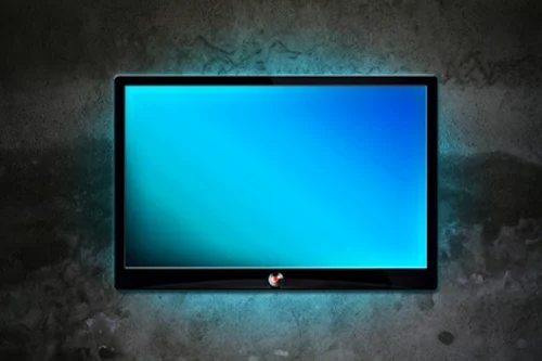 azurblauer Hintergrund am Bildschirm