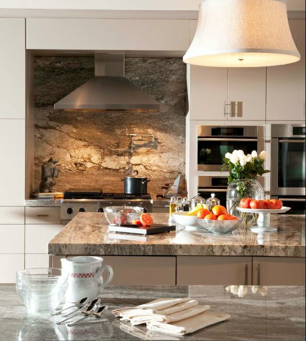 frische küchenrückwand ideen aus marmor