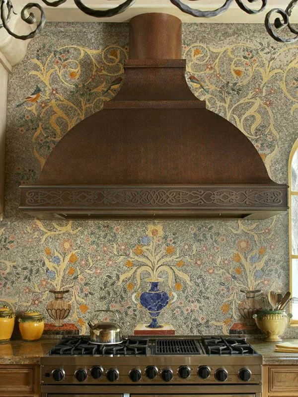frische küchenrückwand ideen feine mediterranische mosaik