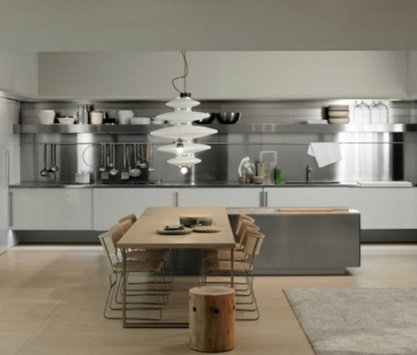 frische küchenrückwand ideen minimalistisch mit mattglanz
