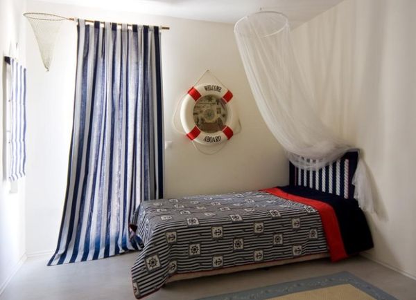 gardinen kompakt schlafzimmer kinder nautisch thema rettungsring