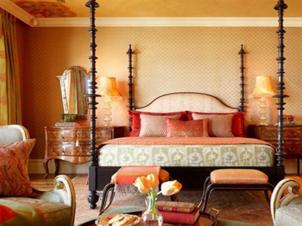 großartige marokkanische Interior Designs bett schlafzimmer kopfteil