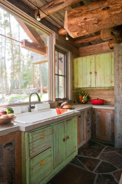 kreative Küchenfenster rustikal design spüle schränke