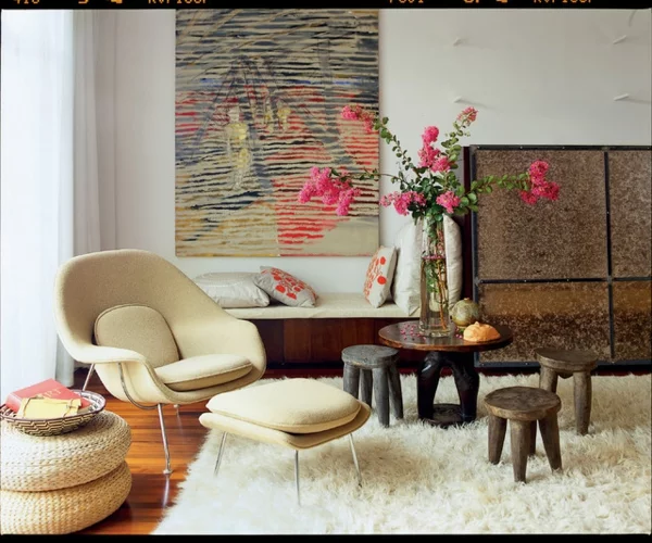 schicke wohnzimmer einrichtung sessel sofa design originell