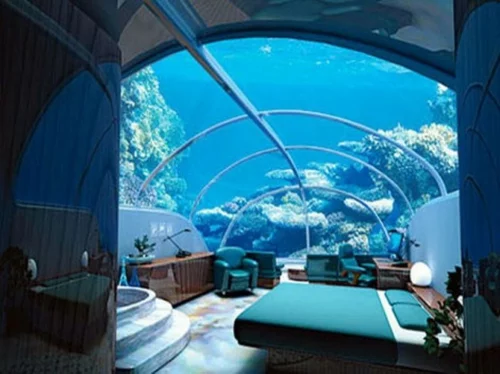 unterwasser schlafzimmer design elegant modern eigenartig