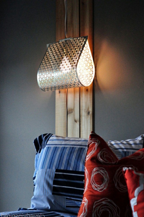 Kreative Lampen selber machen metallblech schlafzimmer lampe