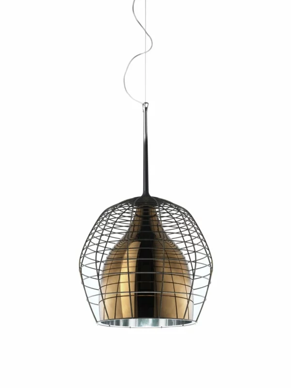 Moderne Lampen Designs cage käftig hängelampe bronze