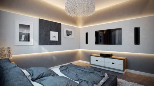 Apartment mit atemberaubender Inneneinrichtung indirekt beleuchtung