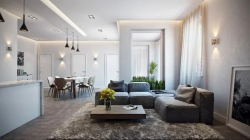 Modernes Apartment mit atemberaubender Inneneinrichtung sofa