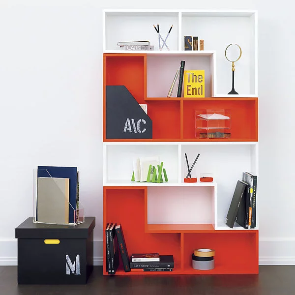 Schickes Homeoffice Design regale modular orange