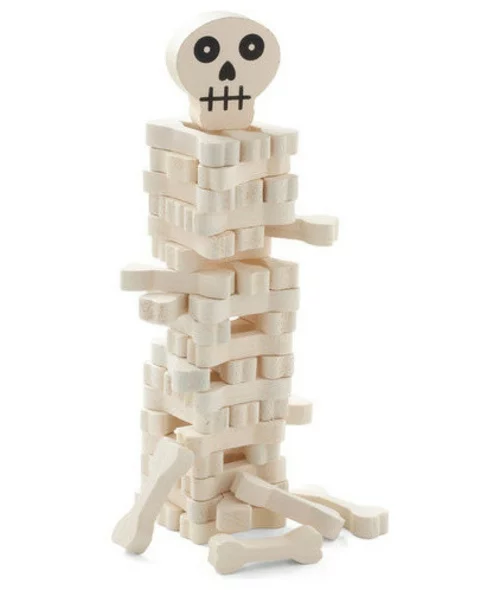 Totenkopf Dekoration zu Halloween struktur konstruktion stapelspiel