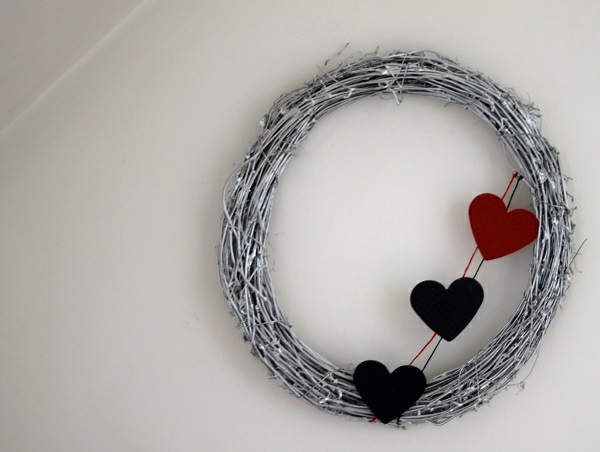Wand- und Türkränze selber machen valentinstag herzen herbst