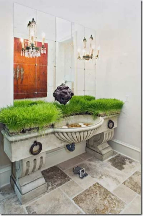 attraktive Badezimmer Design anpflanzen kronleuchter kerzen