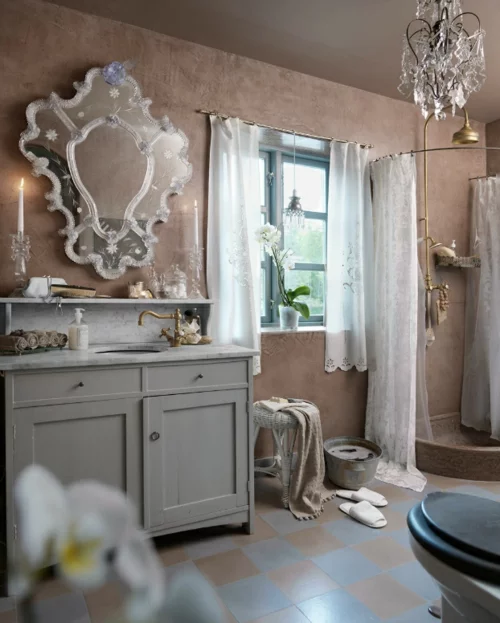 attraktive Badezimmer Design kommode waschschrank wandspiegel